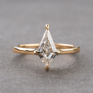1.26 Carat Kite Lab Diamond Engagement Ring, Lark Setting, 14k Yellow Gold