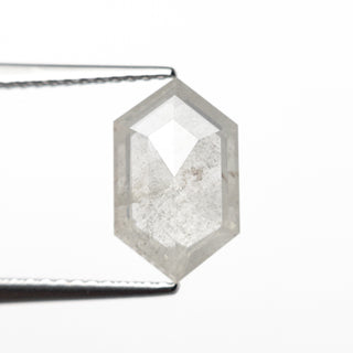 White salt and pepper hexagon diamond