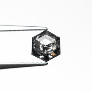 Black speckled hexagon diamond