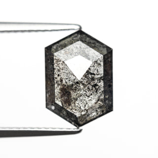 Black speckled hexagon diamond