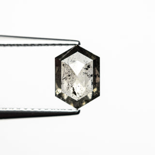 Black speckled hexagon diamond