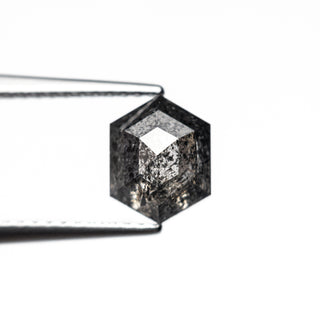 Black speckled hexagon diamond