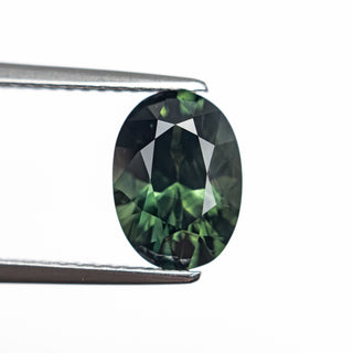 Green oval sapphire