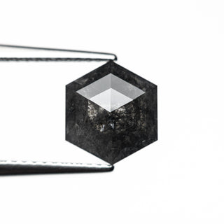 Black speckled hexagon diamond