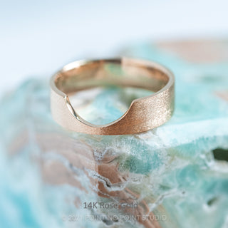 Ellipse Wedding Ring, 6mm Matte