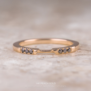 Harper Wedding Ring Cuff, 6 Black Diamond