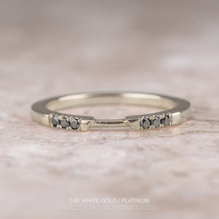 Harper Wedding Ring Cuff, 6 Black Diamond