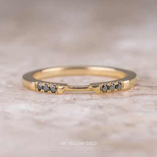Harper Wedding Ring Cuff, 6 Black Diamond