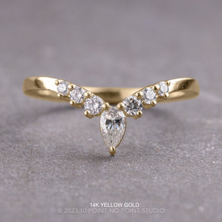 Cassie Wedding Ring, 7 Diamond, Square Band