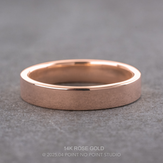 4mm Mens Wedding Band, Polished men's wedding band, Point No Point Studio. Eco-friendly, Recycled Metals, Conflict Free.