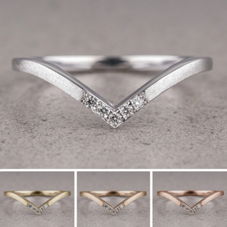 Vivian Wedding Ring, 5 Diamond, Loaf Matte Band