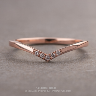 Vivian Wedding Ring, 5 Diamond, Loaf Polished Band