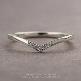 Vivian Wedding Ring, 5 Diamond, Loaf Polished Band