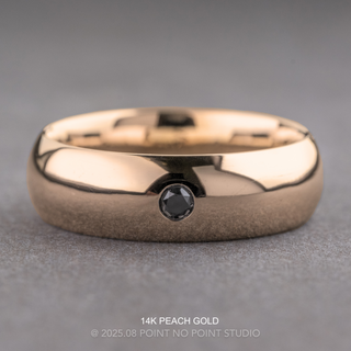 Black Diamond Men's Ring, Comfort Fit men's wedding band, Point No Point Studio. Eco-friendly, Recycled Metals, Conflict Free.