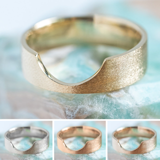 Ellipse Wedding Ring, Round Contour, 6mm Matte women's wedding band, Point No Point Studio. Eco-friendly, Recycled Metals, Conflict Free.