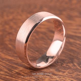 7mm Comfort Fit, Mens Wedding Band, Beveled Edge Matte men's wedding band, Point No Point Studio. Eco-friendly, Recycled Metals, Conflict Free.
