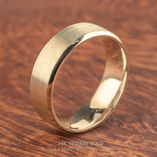 7mm Comfort Fit, Mens Wedding Band, Beveled Edge Matte men's wedding band, Point No Point Studio. Eco-friendly, Recycled Metals, Conflict Free.