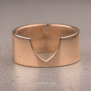 Ellipse Wedding Ring, 8mm Polished women's wedding band, Point No Point Studio. Eco-friendly, Recycled Metals, Conflict Free.