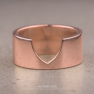Ellipse Wedding Ring, 8mm Polished women's wedding band, Point No Point Studio. Eco-friendly, Recycled Metals, Conflict Free.