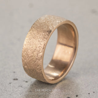 8mm Mens Wedding Band, Distressed Texture Matte