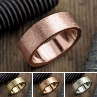 8mm Comfort Fit Mens Wedding Band, Matte