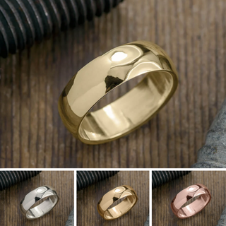 8mm Mens Wedding Band, Half Round Polished