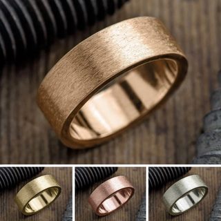 8mm Mens Wedding Band, Matte