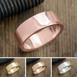 8mm Mens Wedding Band, Polished
