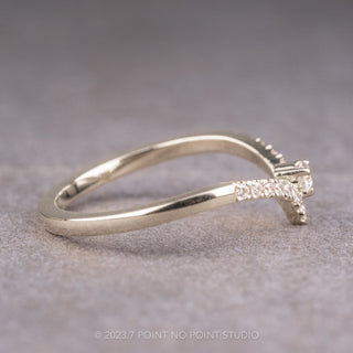 White Diamond Wedding Ring, Adorn Vivian Setting, 14k White Gold