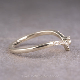 White Diamond Wedding Ring, Adorn Vivian Setting, Platinum