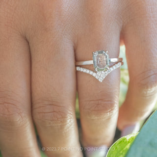 White Diamond Wedding Ring, Adorn Vivian Setting, Platinum