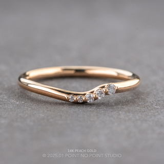 Agnes Wedding Ring, 5 Diamond, Round Band
