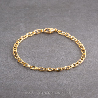 3.8mm Anchor, 7" Chain Bracelet, 14k Yellow Gold Filled
