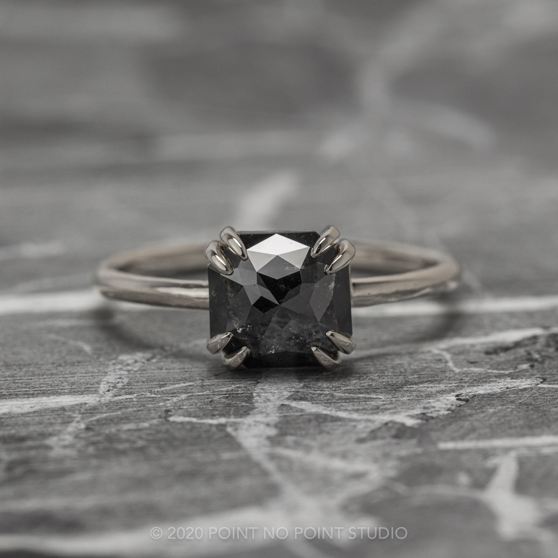 Black Diamond Engagement Ring, Point No Point Studio 3.5