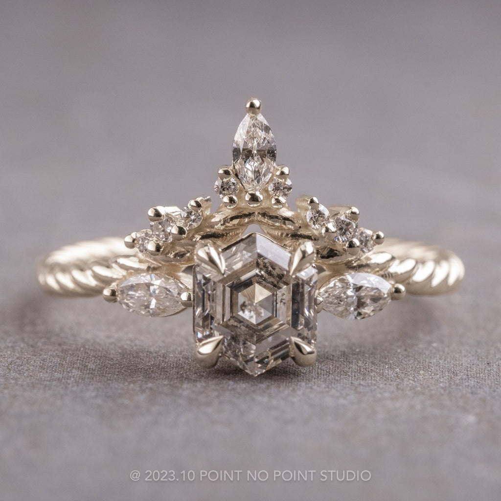 Canadian Salt and Pepper Diamond Engagement Ring, Point No Point Studio
