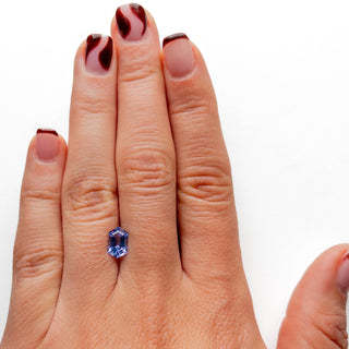 1.66 Carat Lavender Step Cut Hexagon Ceylon Sapphire