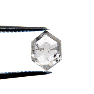 Clear salt and pepper hexagon diamond