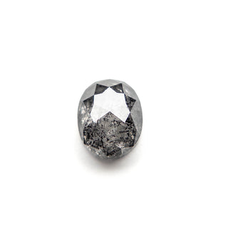 Salt and pepper oval diamond