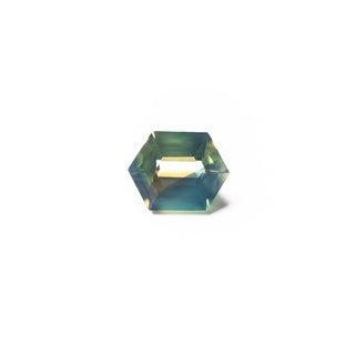 Green blue hexagon sapphire