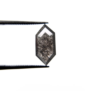 Black speckled hexagon diamond