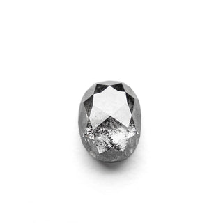 Salt and pepper oval diamond