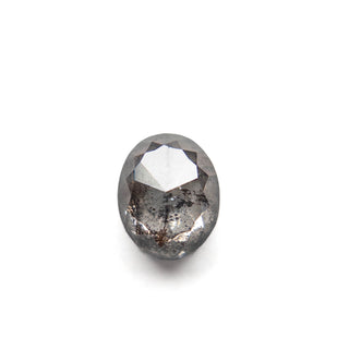 Salt and pepper oval diamond