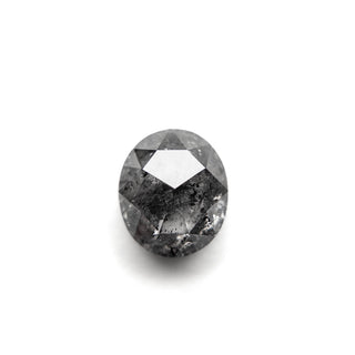 Salt and pepper oval diamond
