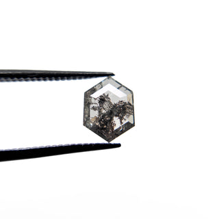 Black speckled hexagon diamond