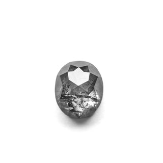 Salt and pepper oval diamond