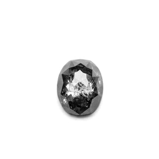 Black speckled oval diamond