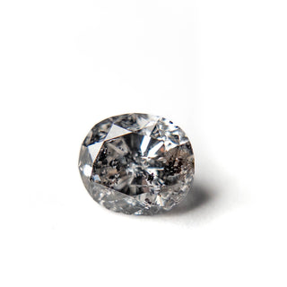 Salt and pepper oval diamond