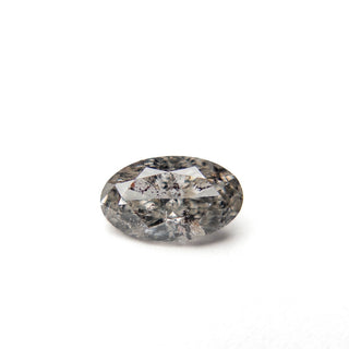 Salt and pepper oval diamond