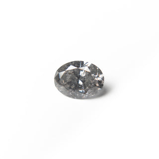Salt and pepper oval diamond
