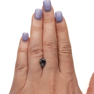 Black oval diamond